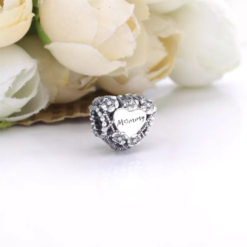(resim) Pandora Kafes İşi Çiçek Kalp Anne Charm - 798892C00 - Görüntüle 2