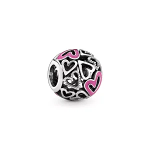 Pandora Pembe Openwork Serbest Kalp Charm - 798677C01 (resim) Pandora Pembe Openwork Serbest Kalp Charm - 798677C01