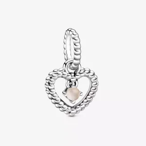 (resim) Pandora Puslu Gül Boncuklu Kalp Sallantılı Charm - 798854C06