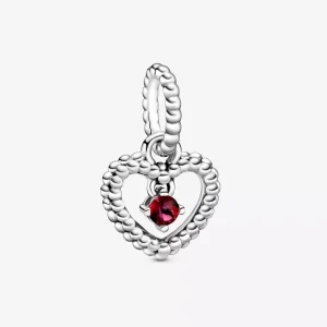 (resim) Pandora Yanan Kırmızı Boncuklu Kalp Sallantılı Charm - 798854C02