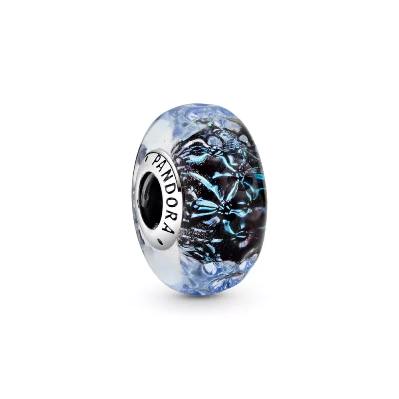 (resim) Dalgalı Koyu Mavi Murano Cam Okyanus Charm - 798938C00
