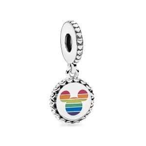 (resim) Pandora Disney, Mickey Mouse Gökkuşağı Sallantılı Charm - P400036052279