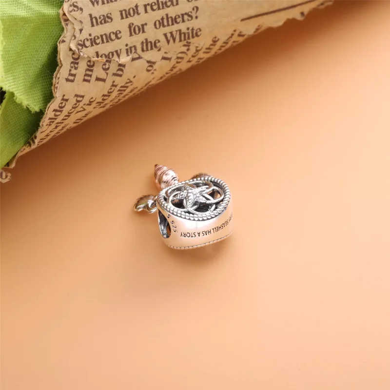 (resim) Pandora iki renkli Kafes İşi Deniz Kabuğu Dreamcatcher Charm - 788944C00 - Görüntüle 3
