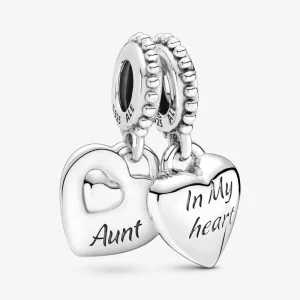 (resim) Pandora Teyze ve Yeğen Bölünmüş Kalp Sallantılı Charm - 799188C00