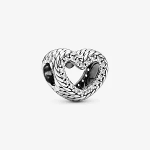 (resim) Pandora Yılan Zinciri Deseni Açık Kalp Charm - 799100C01