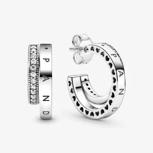 (resim) Pavé Çift Halka Küpe - 299056C01