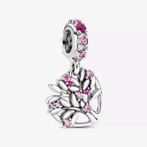 (resim) Pembe Kalp Aile Ağacı Sallantılı Charm - 799153C01