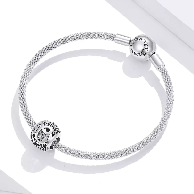 (resim) Pandora tarzı Kafes İşi Çiçek C Harfi Charm - SCC1444-C - Görüntüle 3