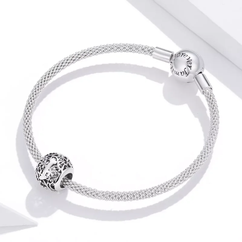 (resim) Pandora tarzı Kafes İşi Çiçek Harf I Charm - SCC1444-I - Görüntüle 3
