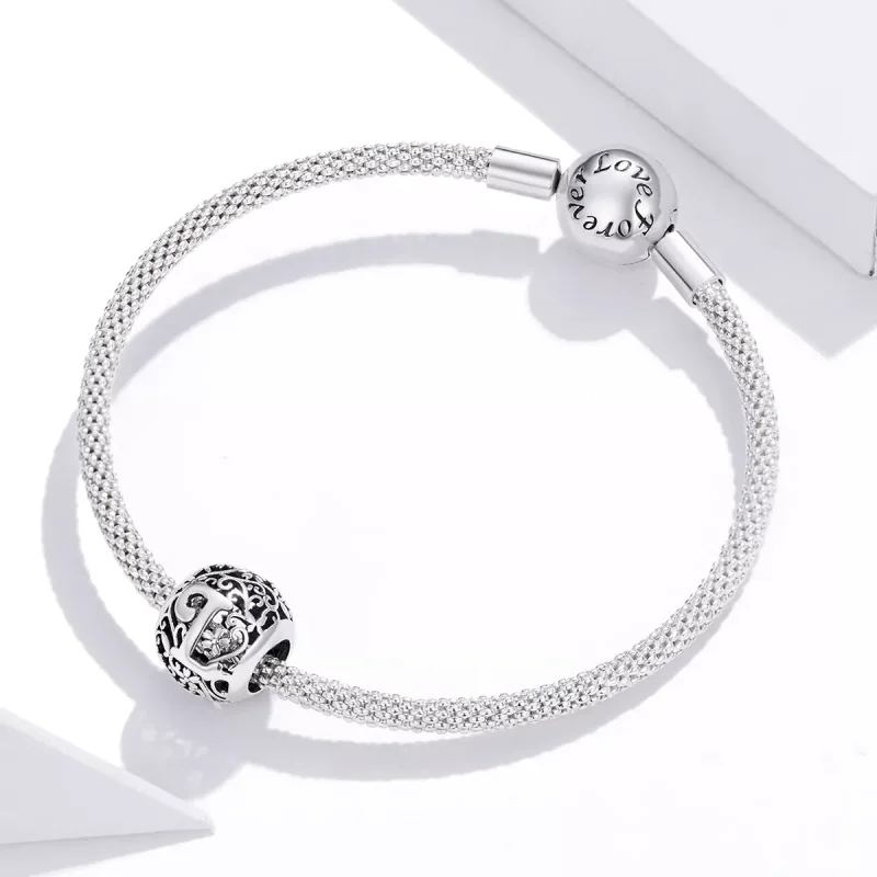 (resim) Pandora tarzı Kafes İşi Çiçek Harf L Charm - SCC1444-L - Görüntüle 3