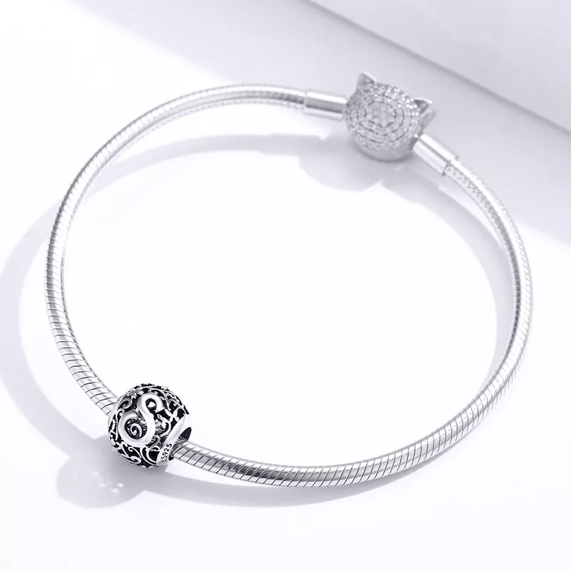 (resim) Pandora tarzı Kafes İşi Çiçek Harf S Charm - SCC1444-S - Görüntüle 3