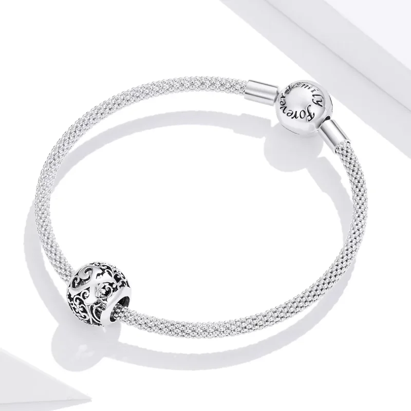 (resim) Pandora tarzı Kafes İşi Çiçek Harf X Charm - SCC1444-X - Görüntüle 3