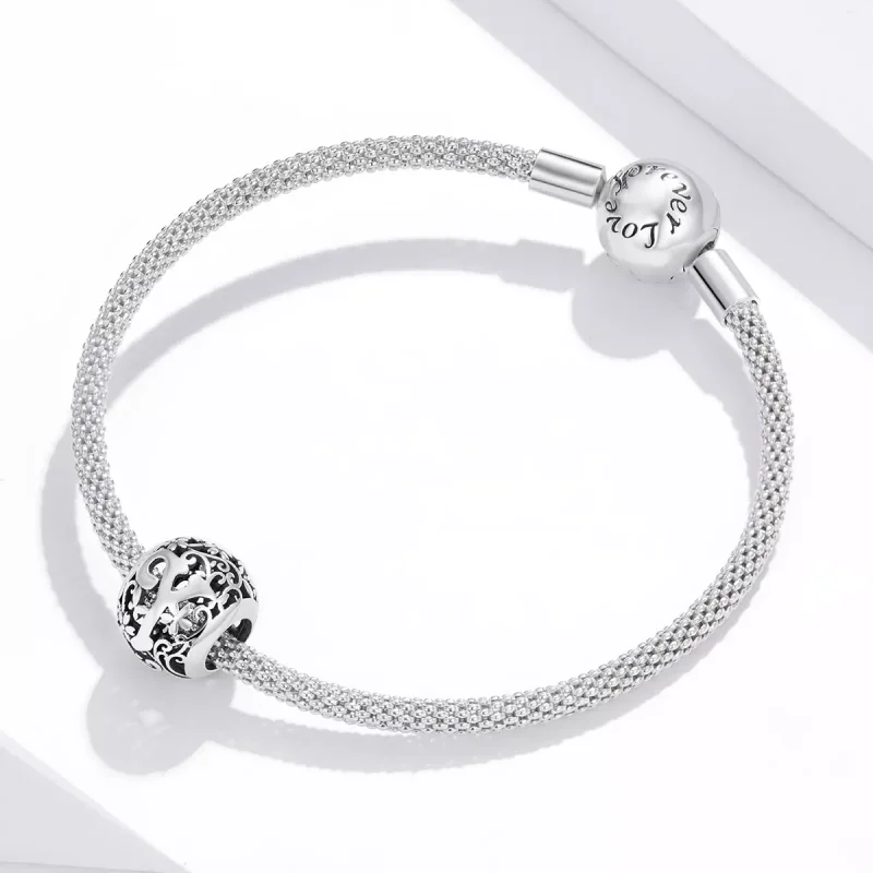 (resim) Pandora tarzı Kafes İşi Çiçek Y Harfi Charm - SCC1444-Y - Görüntüle 3