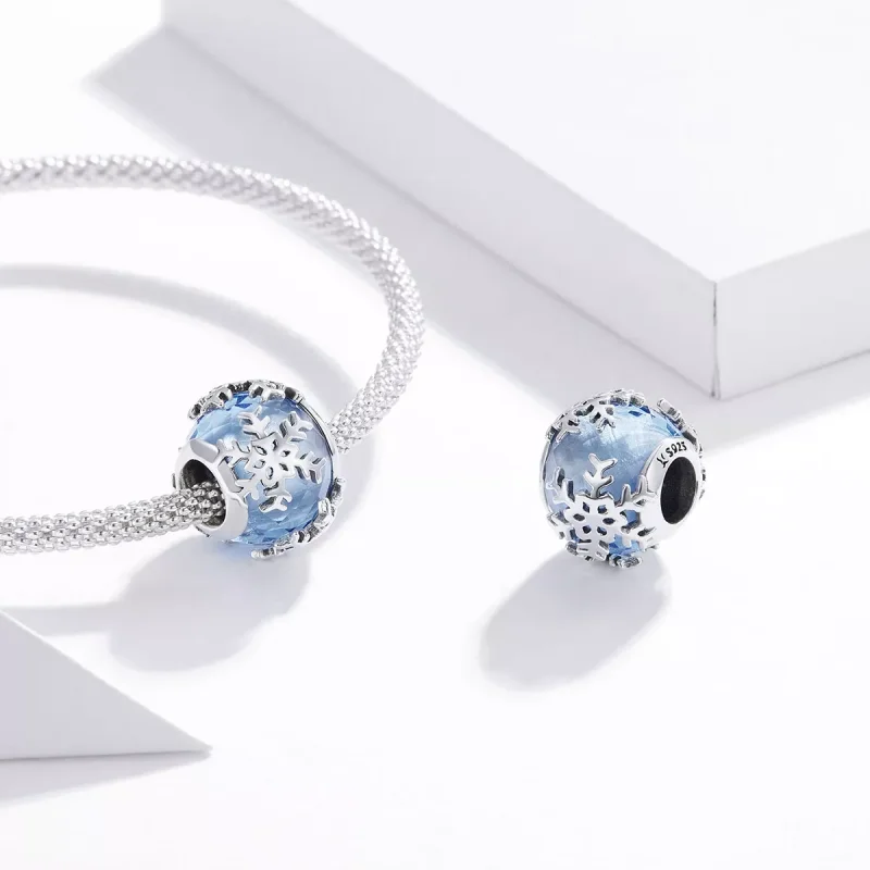 (resim) Pandora tarzı kristal kar tanesi Charm - SCC1666 - Görüntüle 4