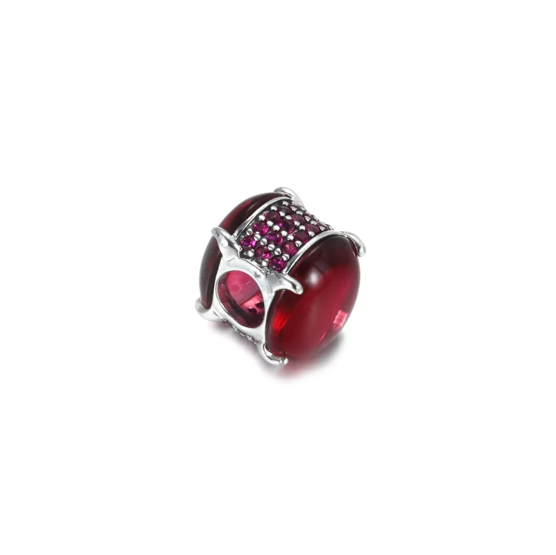 (resim) Fuşya Pembe Oval Kabaşon Charm - 799309C01 - Görüntüle 3
