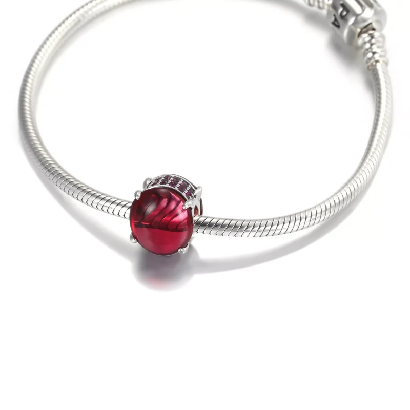 (resim) Fuşya Pembe Oval Kabaşon Charm - 799309C01 - Görüntüle 5