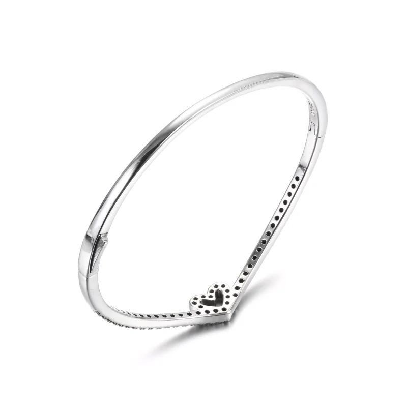 (resim) Işıltılı Dilek Kalp Bangle Bileklik - 599297C01 - Görüntüle 4