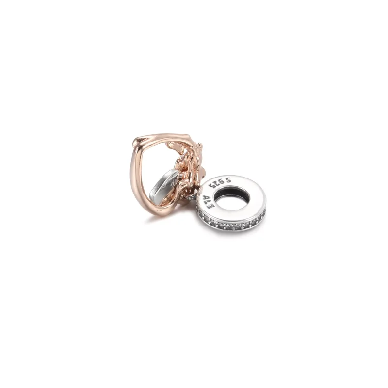 (resim) Kalp ve Gül Çiçeği Sallantılı Charm - 789290C01 - Görüntüle 4