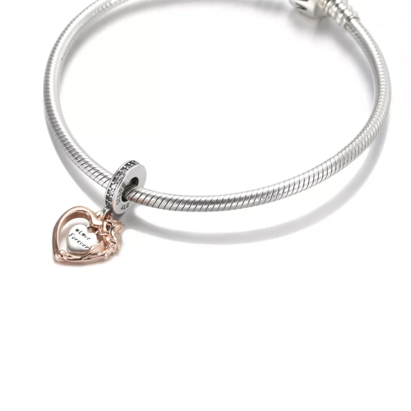(resim) Kalp ve Gül Çiçeği Sallantılı Charm - 789290C01 - Görüntüle 5