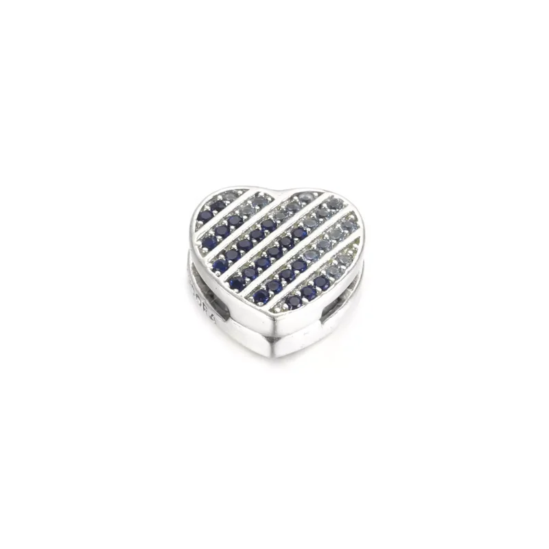 (resim) Mavi Pavé Kalp Klips Charm - 799346C01 - Görüntüle 5