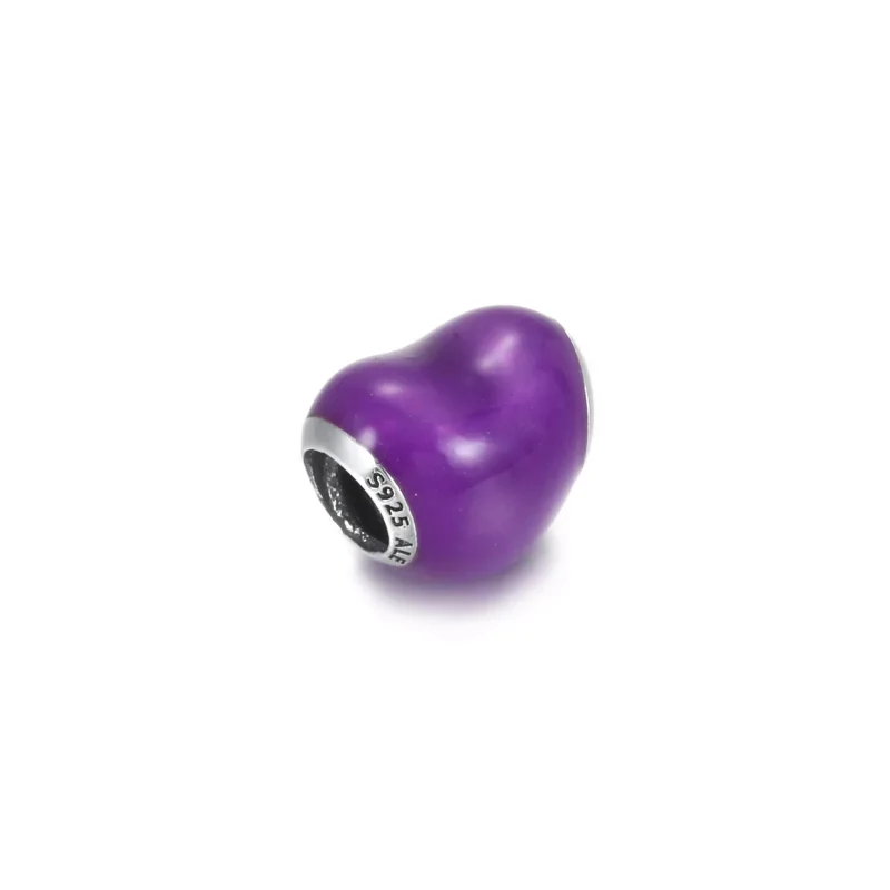 (resim) Metalik Mor Kalp Charm - 799291C01 - Görüntüle 3