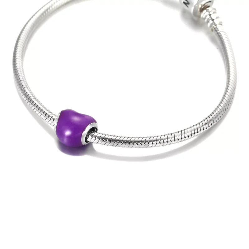 (resim) Metalik Mor Kalp Charm - 799291C01 - Görüntüle 5
