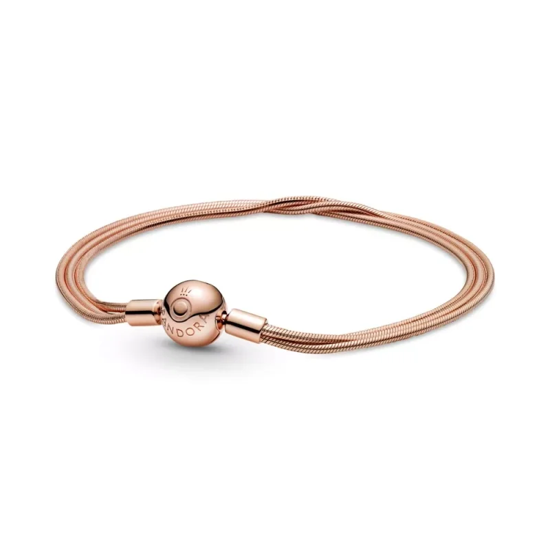 (resim) Moments 14 Ayar Pembe Altın Kaplama Çoklu Zincir Bileklik - 589338C00