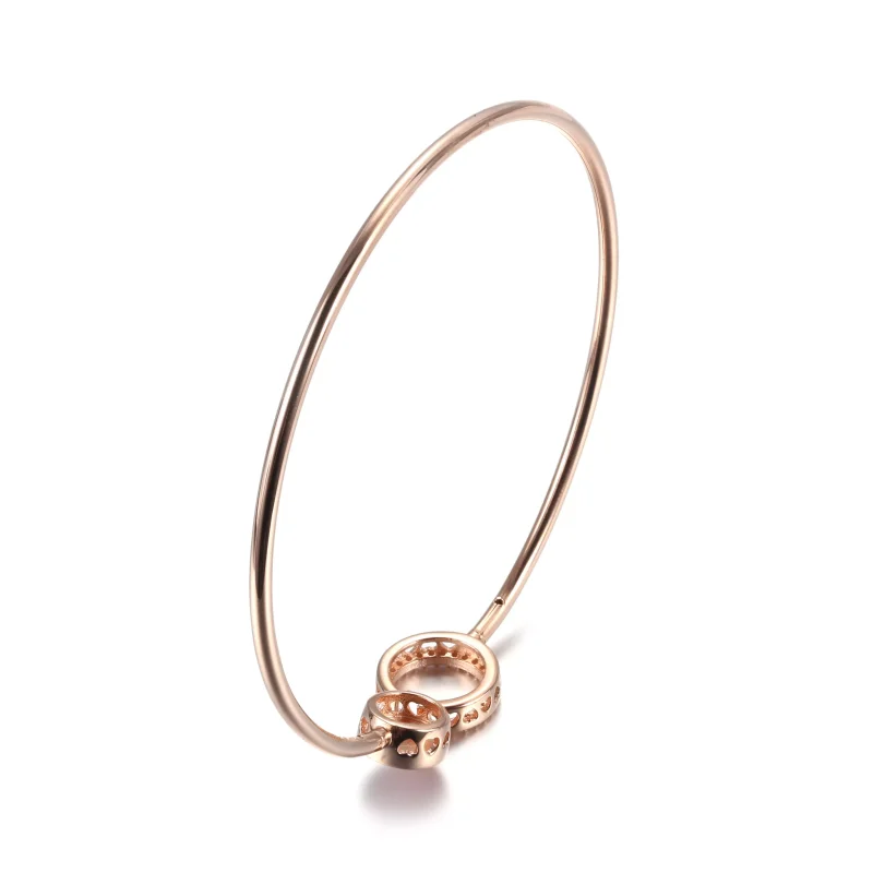 (resim) Pandora 14 ayar altın kaplama Pembe Girdap Bangle Bileklik - 589287C01 - Görüntüle 5