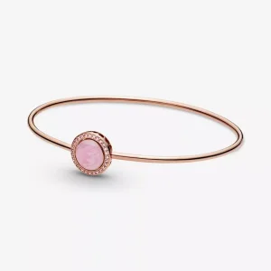 (resim) Pandora 14 ayar altın kaplama Pembe Girdap Bangle Bileklik - 589287C01