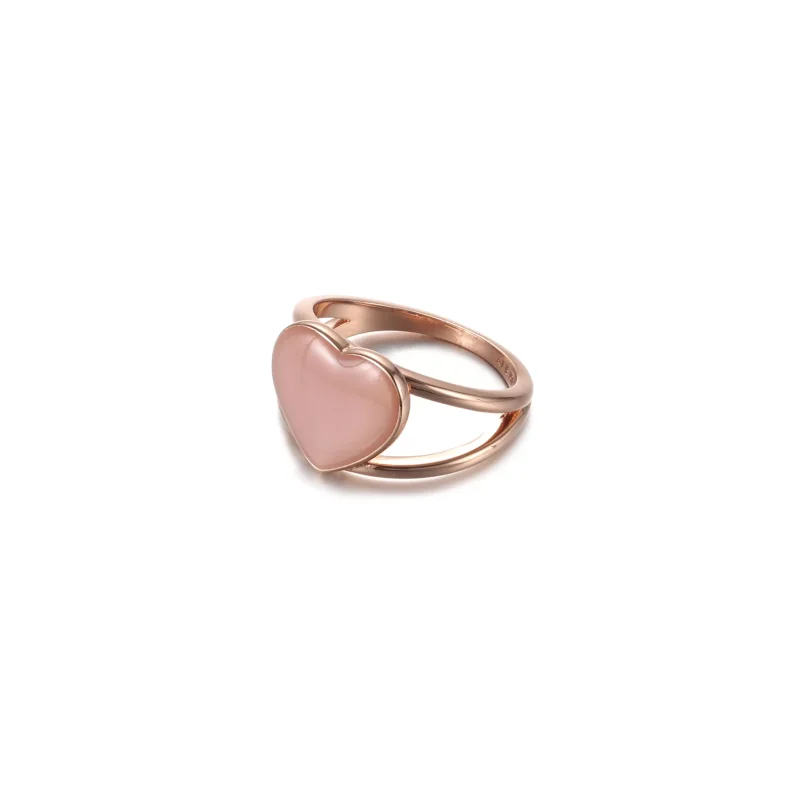 (resim) Pandora 14 ayar pembe altın kaplama Pembe Girdap Kalp Beyanı Yüzük - 189263C01 - Görüntüle 2