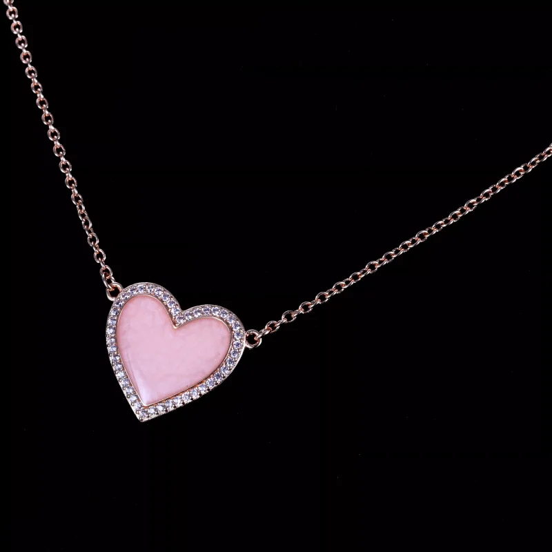 (resim) Pandora 14 ayar pembe altın Pembe Girdap Kalp Kolye - 389279C01 - Görüntüle 6
