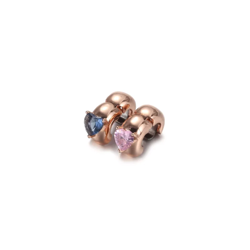 (resim) Pandora 14k rose altın kaplama Mavi Kalp Solitaire Klips - 789203C02 - Görüntüle 6