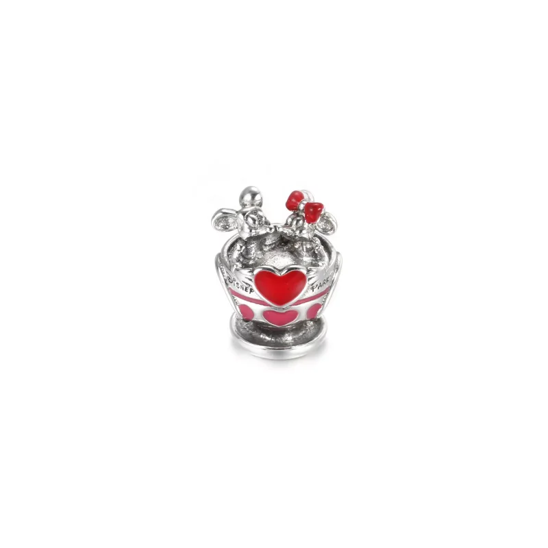 (resim) Pandora Disney Parkları Mickey ve Minnie Çay Fincanı Charm - 799265C01 - Görüntüle 2