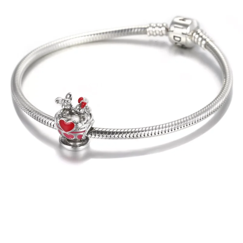 (resim) Pandora Disney Parkları Mickey ve Minnie Çay Fincanı Charm - 799265C01 - Görüntüle 6