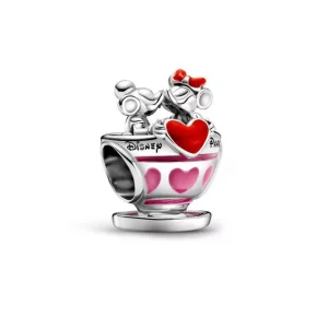 (resim) Pandora Disney Parkları Mickey ve Minnie Çay Fincanı Charm - 799265C01