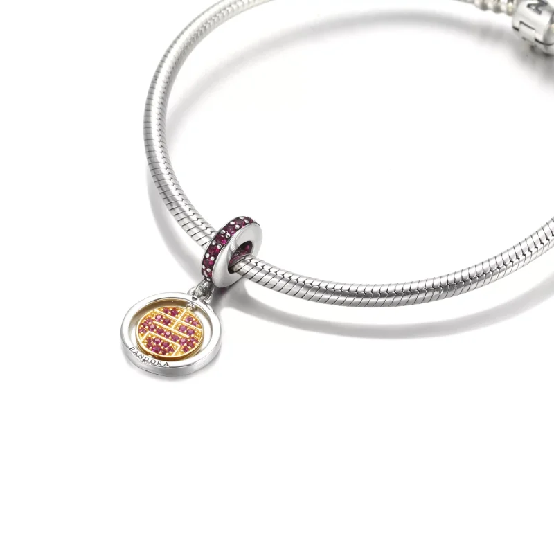 (resim) Pandora iki renkli Dönen Şanslı Sallantılı Charm - 769282C01 - Görüntüle 5