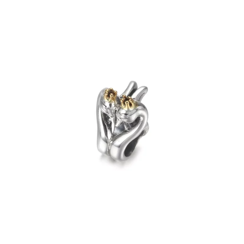 (resim) Pandora iki renkli Kuğular & Kalp Charm - 799315C00 - Görüntüle 2