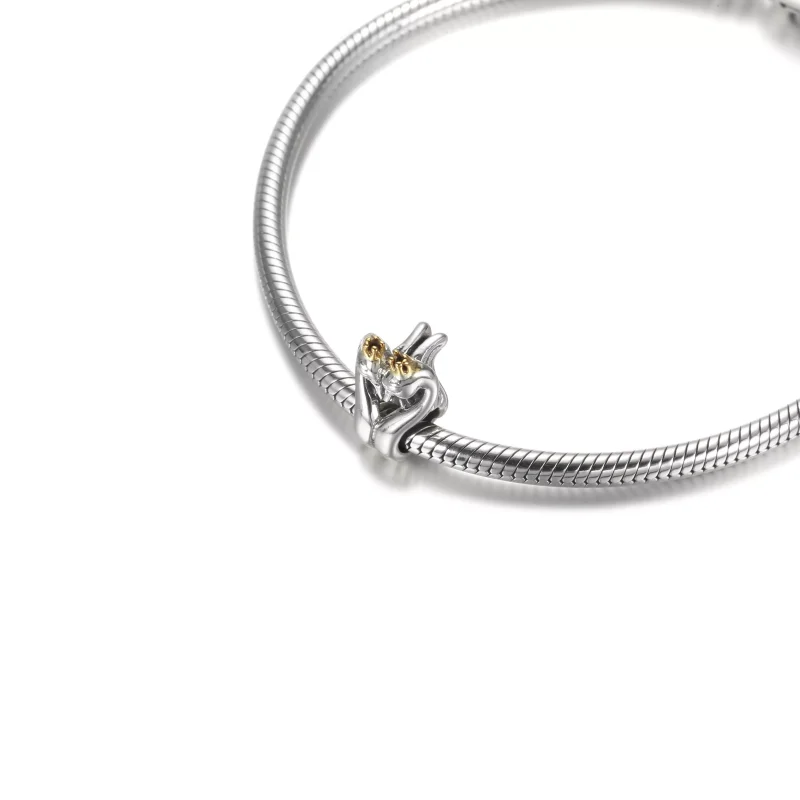 (resim) Pandora iki renkli Kuğular & Kalp Charm - 799315C00 - Görüntüle 5