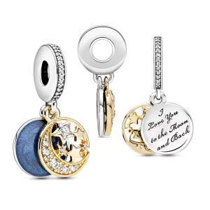 (resim) Pandora iki renkli Seni herşeyden fazla seviyorum Sallantılı Charm - 761993C01