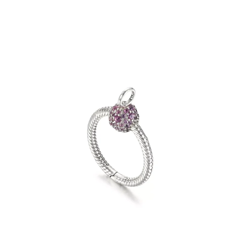 (resim) Pandora Küçük Pembe Pavé O Kolye Ucu - 399097C02 - Görüntüle 2