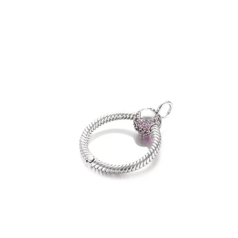 (resim) Pandora Küçük Pembe Pavé O Kolye Ucu - 399097C02 - Görüntüle 4
