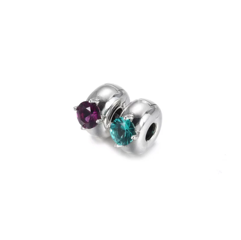 (resim) Pandora Mor Yuvarlak Solitaire Klips - 799204C02 - Görüntüle 2