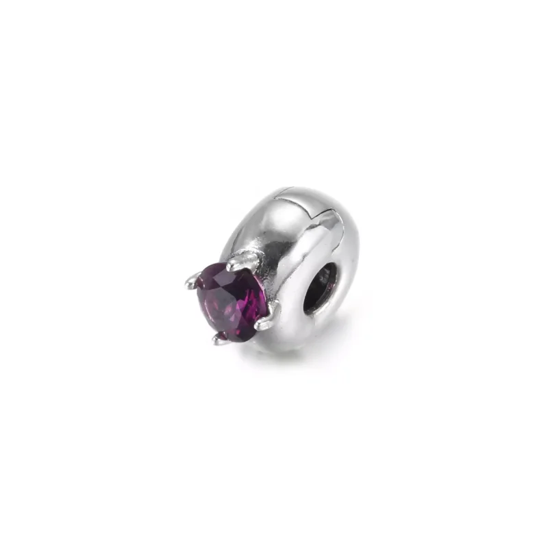(resim) Pandora Mor Yuvarlak Solitaire Klips - 799204C02 - Görüntüle 3