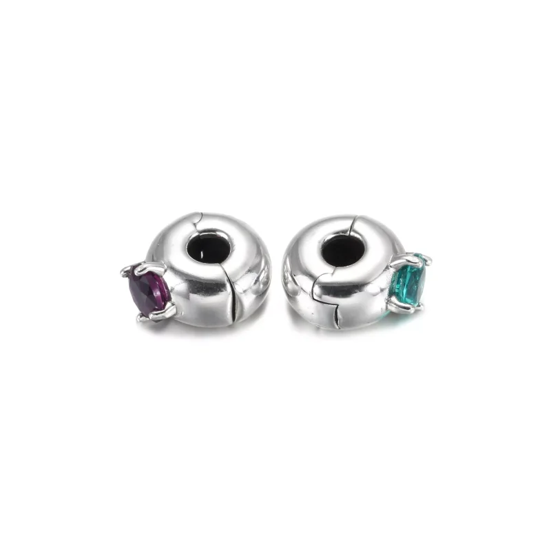(resim) Pandora Mor Yuvarlak Solitaire Klips - 799204C02 - Görüntüle 5