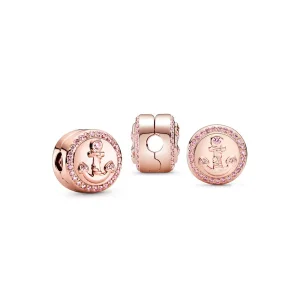 (resim) Pandora Pırıl pırıl Pembe Çapa Klips - 789019C01