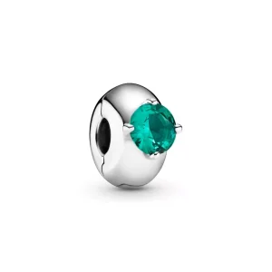 (resim) Pandora Yeşil Yuvarlak Tektaş Klips - 799204C03