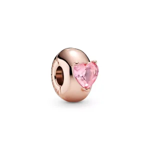 (resim) Pembe Kalp Tektaş Klips Charm - 789203C01