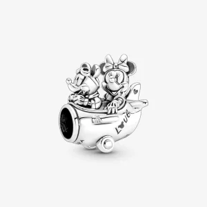 (resim) PANDORA Disney Mickey Mouse & Minnie Mouse Uçak Şekilli Kolye Takı - 790108C00