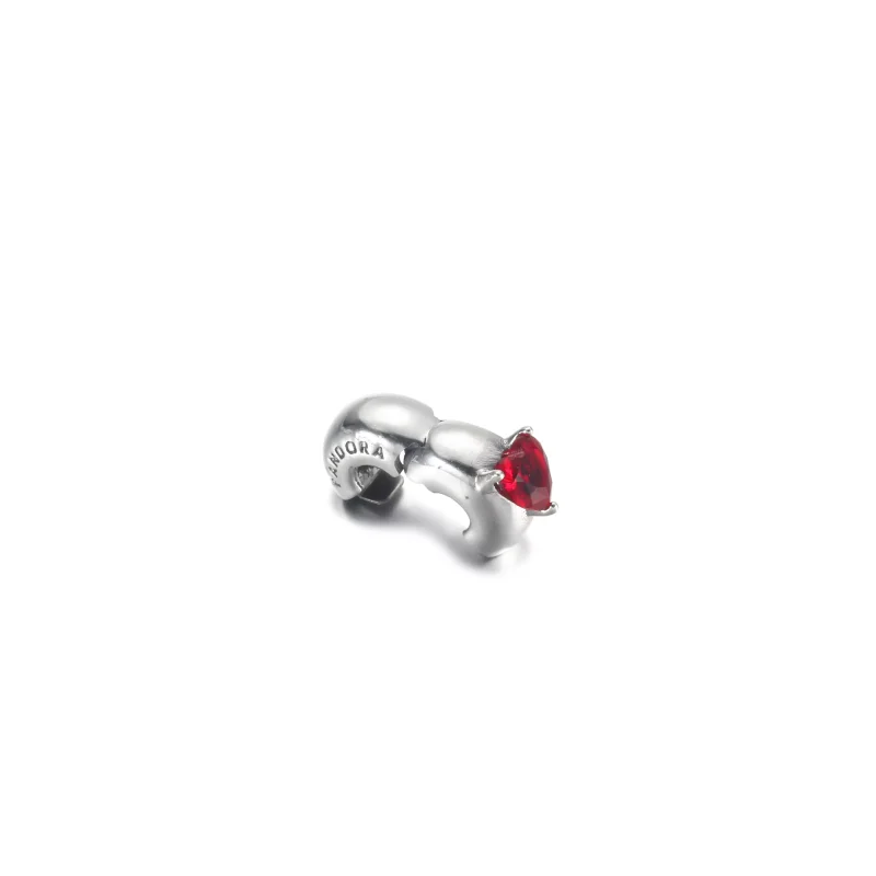 (resim) PANDORA Kırmızı Kalp Tek Taşlı Klips Süs - 799203C01 - Görüntüle 3