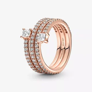 (resim) PANDORA Üçlü Spiral Yüzük - 180051C01